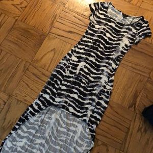 Guess Zebra Dress - Form Fitting Hi-Lo